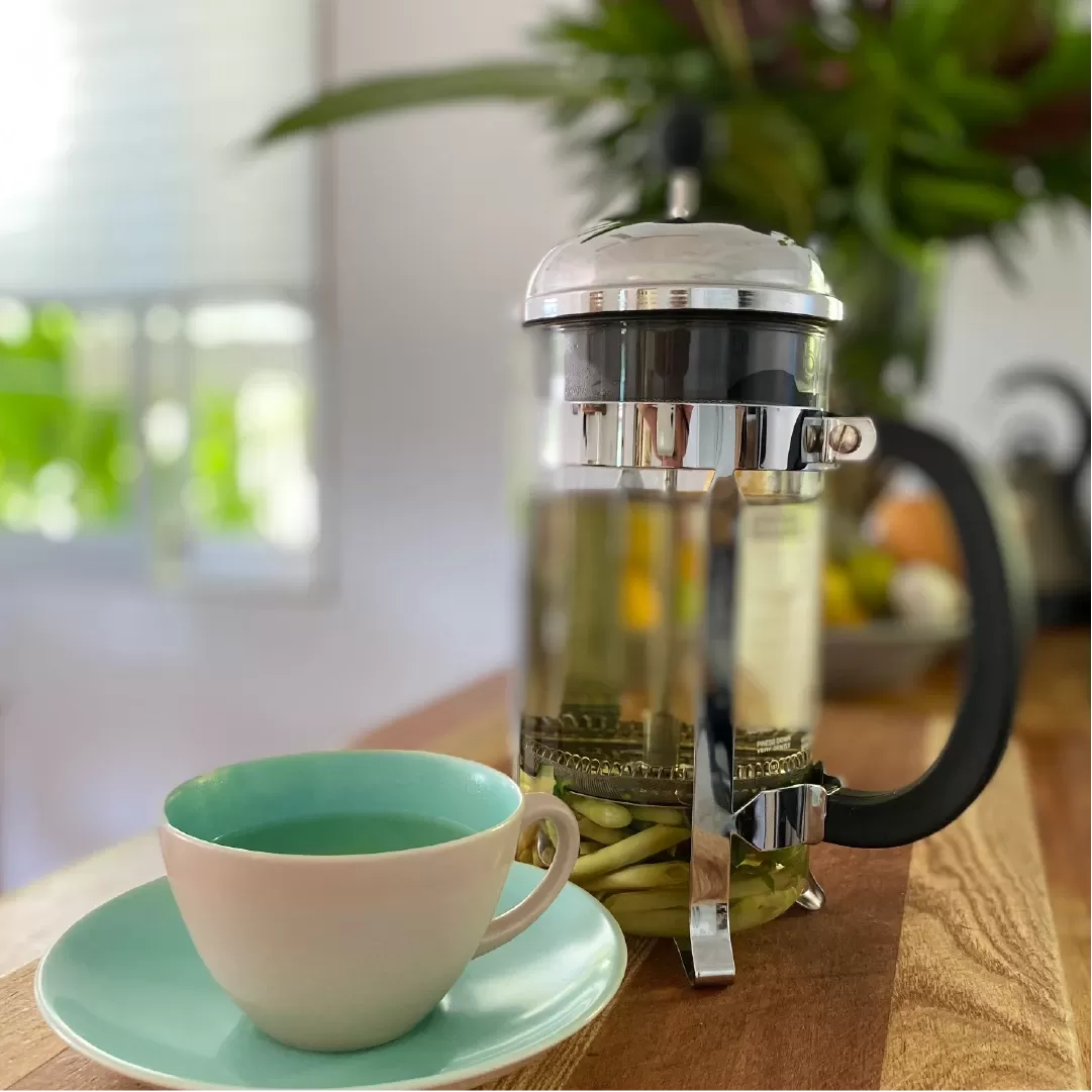 Home grown lemongrass tea